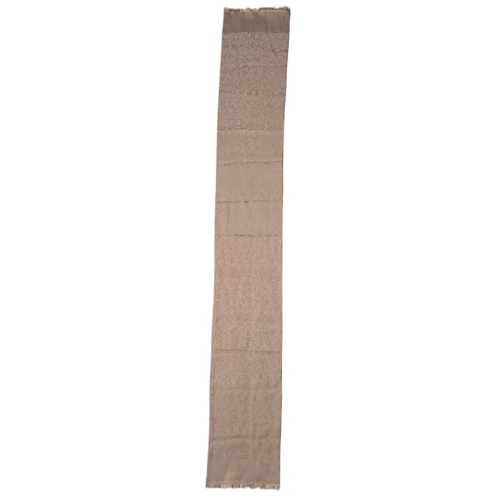 Taupe‎ scarf with Floral Pattern 54